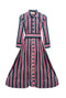 Buru x Anna Kloots Long Sleeve Shirtdress - Silk Stripe