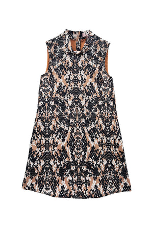 Buru x Anna Kloots Sleeveless Mod Dress - Black and Bronze