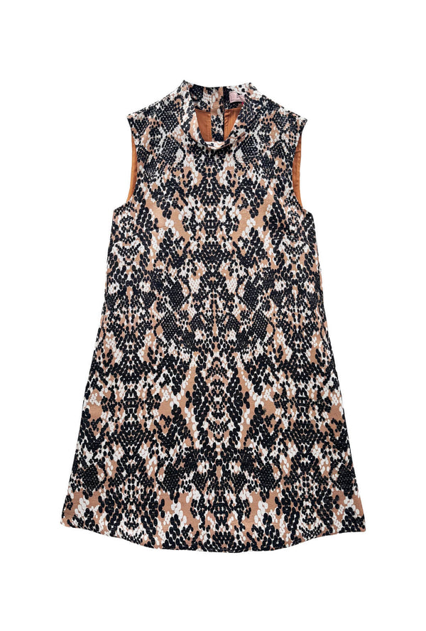 Buru x Anna Kloots Sleeveless Mod Dress - Black and Bronze