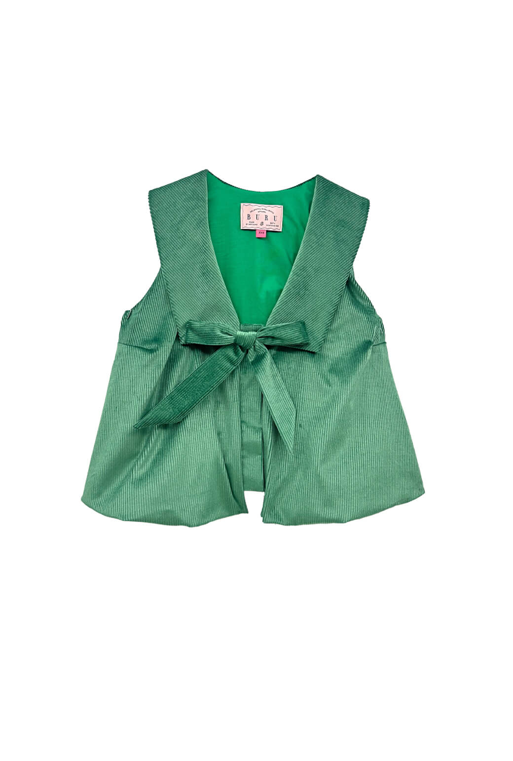 Buru x Anna Kloots Tailored Swing Top - Green Corduroy