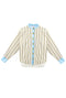 Buru x Megan Stokes Mandarin Shirt - Popcorn Stripe