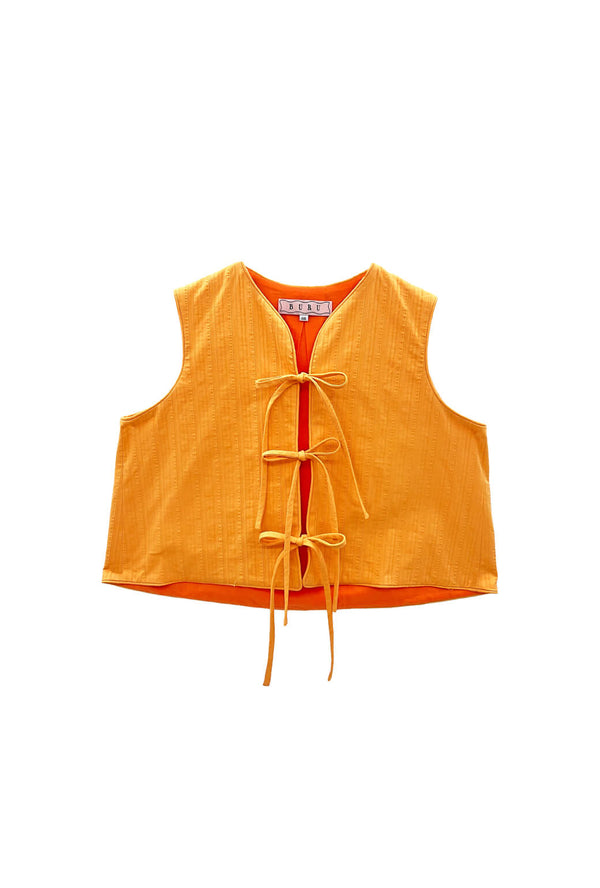 Buru x Megan Stokes  The Fife Vest - Orange Faille