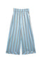 Buru x Megan Stokes Wide Leg Trouser - Blue & Brown Stripe