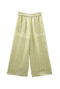 Buru x Megan Stokes Wide Leg Trouser - Green Linen Stripe