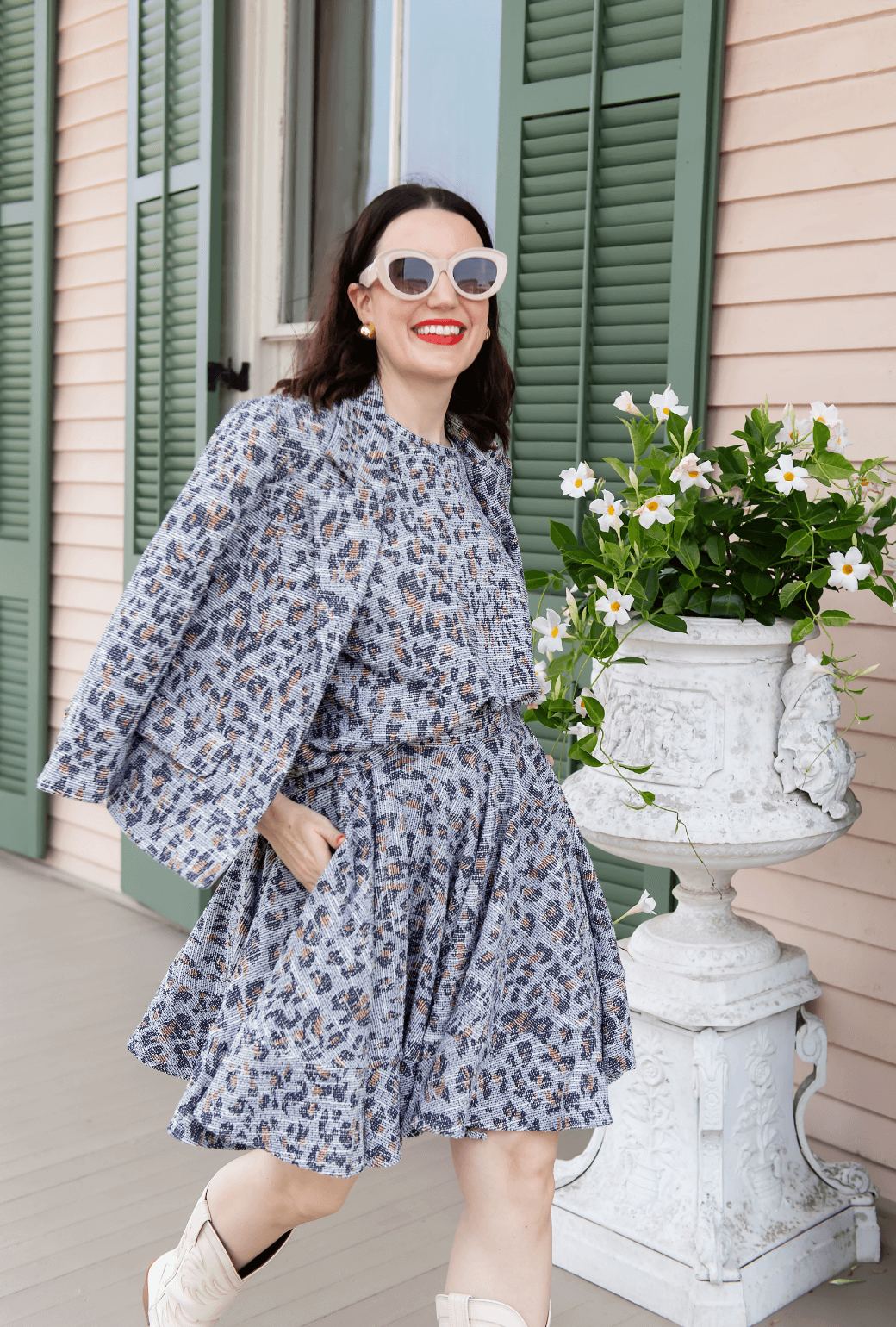 Cheetah circle skirt hot sale