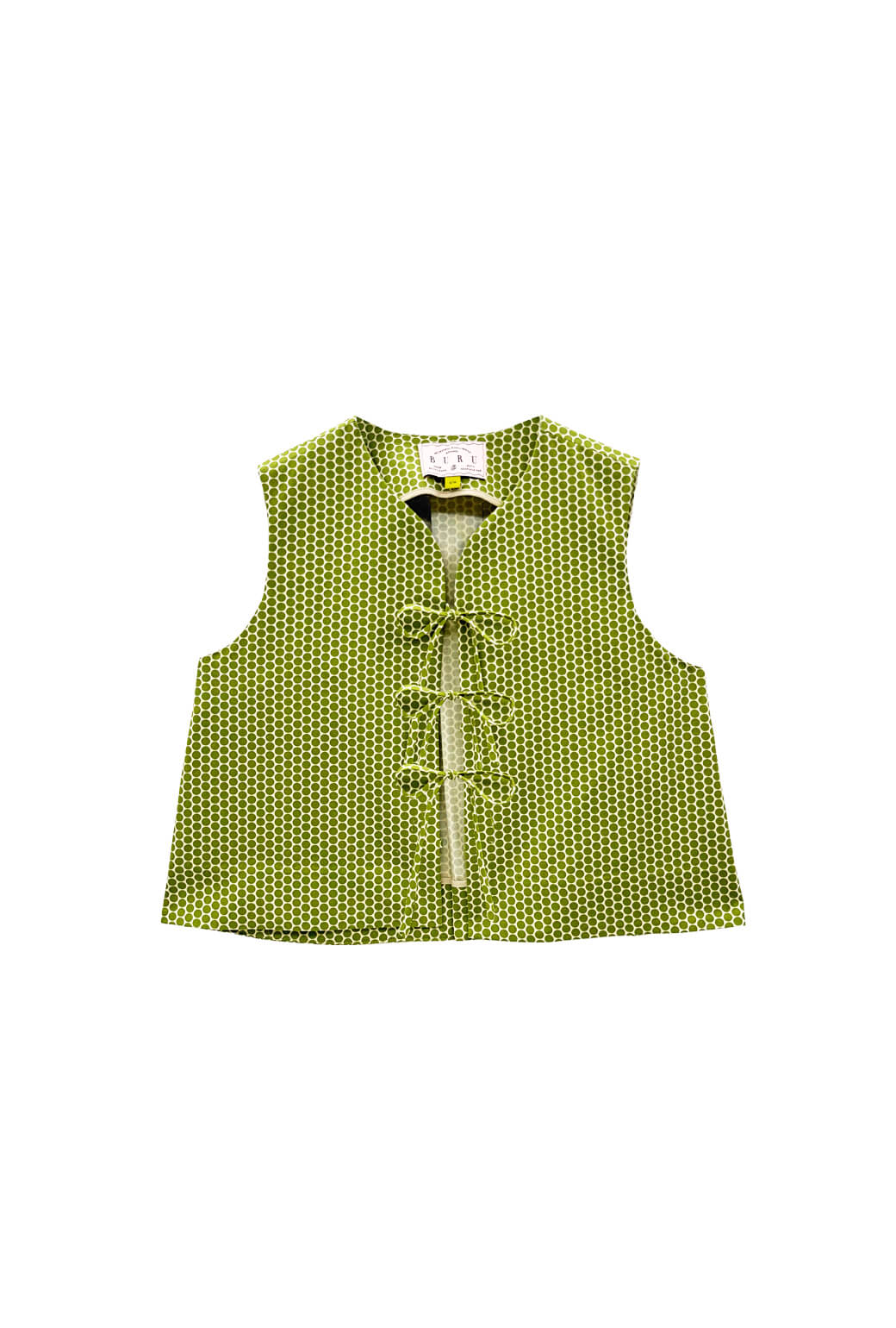 Buru x Val The Fife Vest - Green Polka Dot