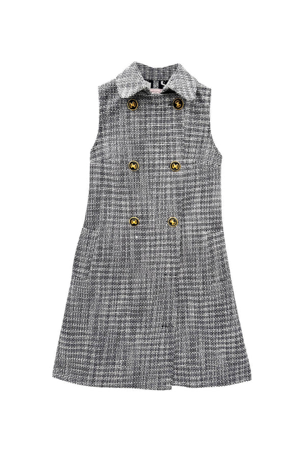 Buru x Val The Val Vest - Black & White Tweed