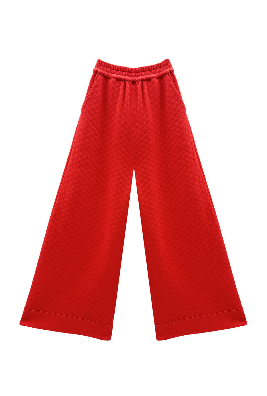 Buru x Val Wide Leg Knit Trouser 2.0 - Rouge Quilted Knit