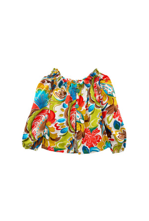 Button Back Bettie Ann Blouse -  Graffiti