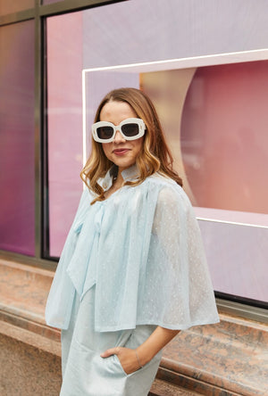 Buru x Old Soul Etiquette Capelet - Blue Tulle