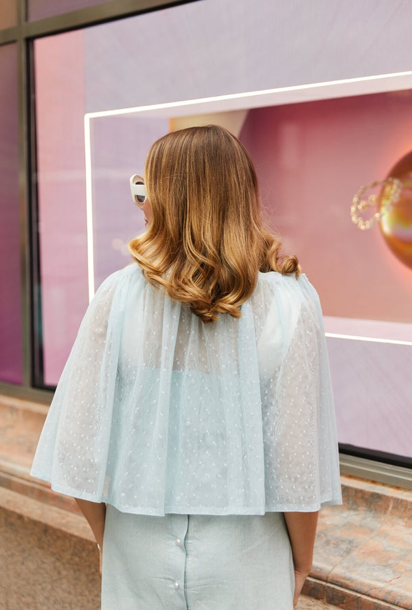 Buru x Old Soul Etiquette Capelet - Blue Tulle
