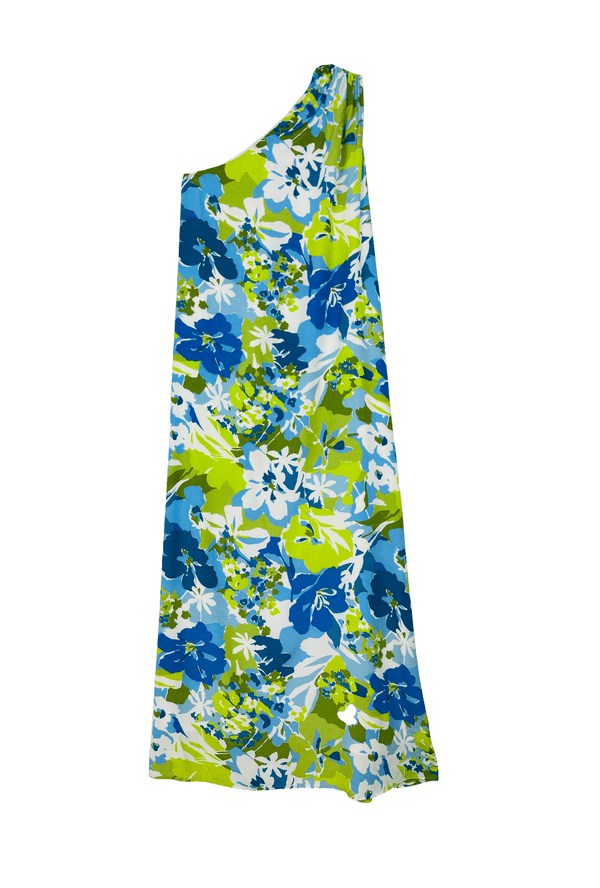Buru x Kelly Go Lightly Caryatid Dress - Aqua Floral