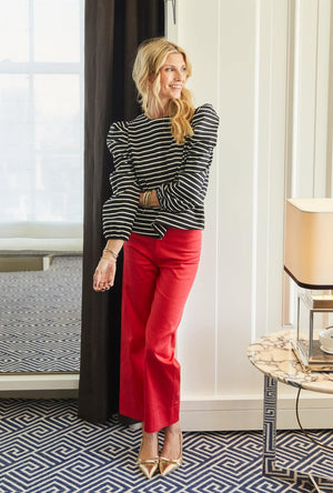 SAMPLE - Charlie Pant - Red Poplin