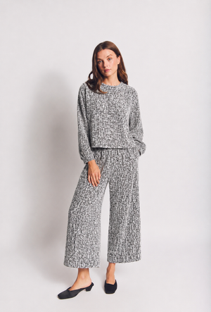 BURU x Val Everyday Pullover - Black Crosshatch