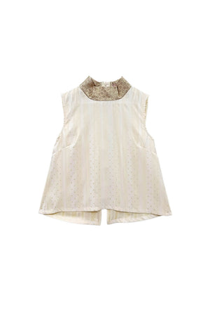 Contrast Mod Top - Ivory Diamond Jacquard