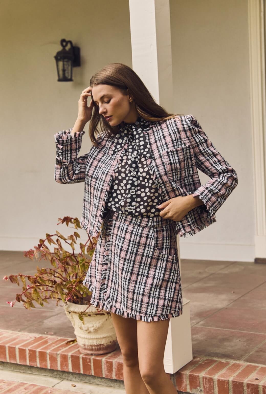 Buru x Val Courtside Skirt - Bonheur Tweed