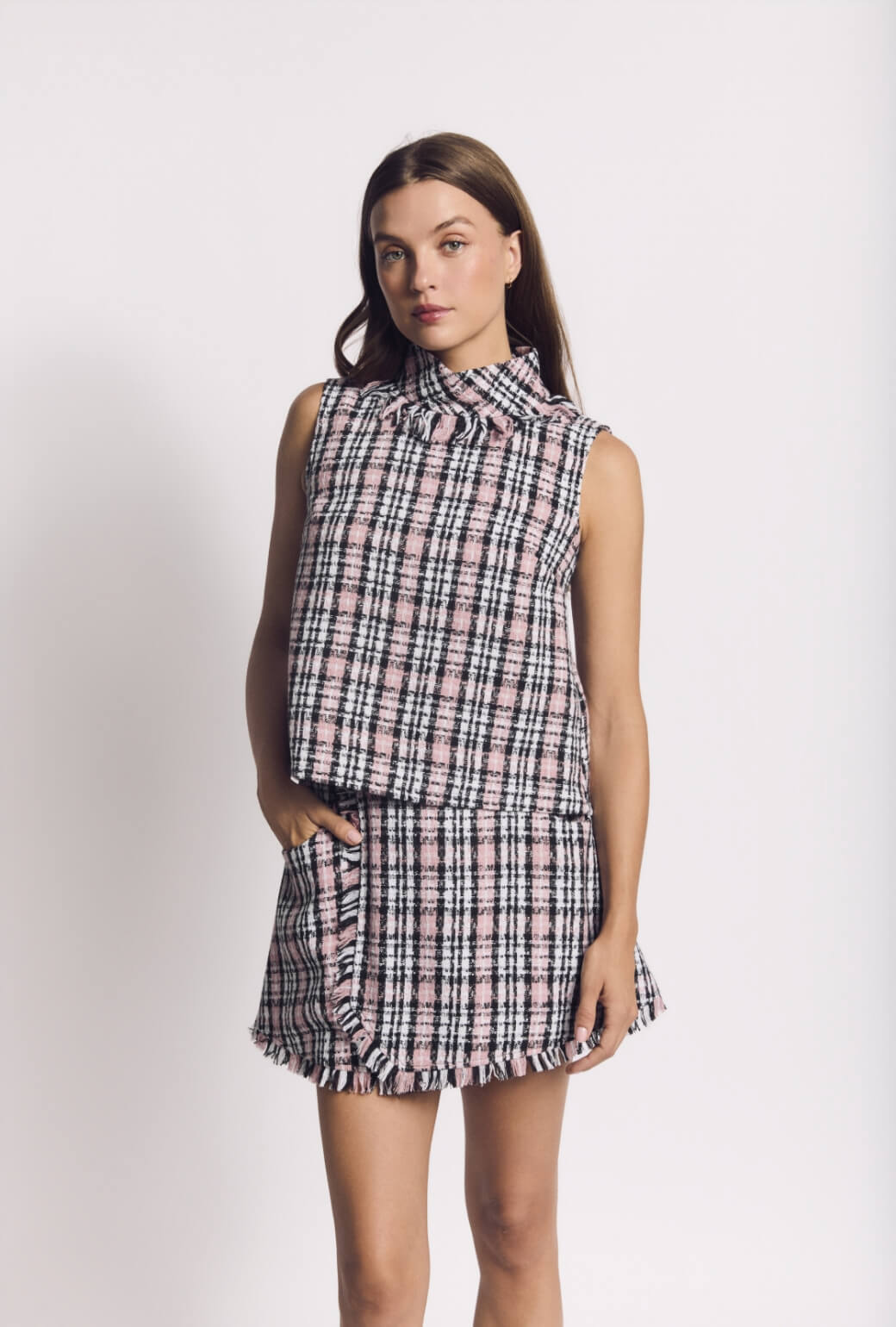 Buru x Val Courtside Skirt - Bonheur Tweed