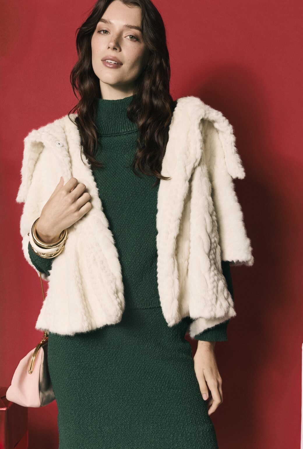 Cropped Car Coat - Cableknit Bunny