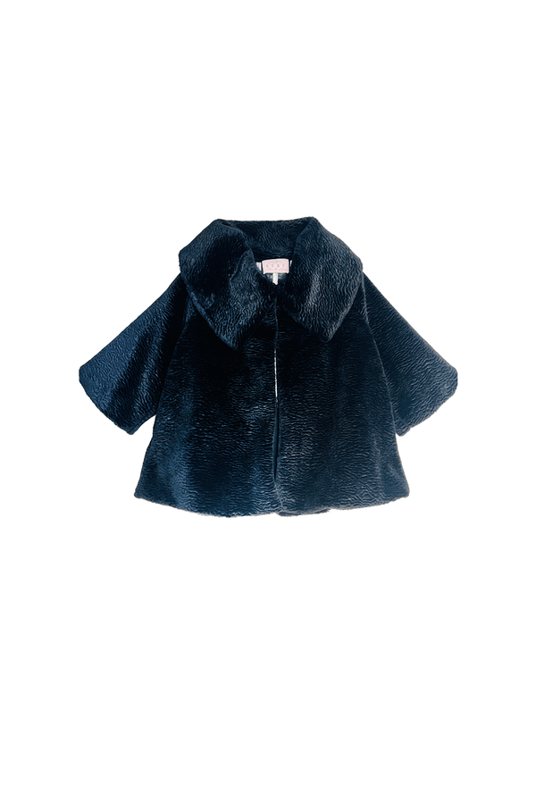 Cropped Car Coat - Faux Lamb Fur