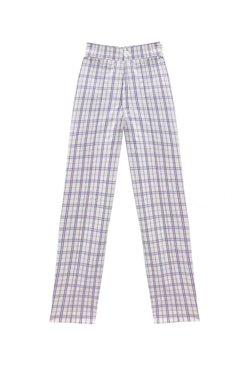 Buru x Old Soul Etiquette Cropped Cigar Pant - Purple Windowpane Plaid