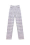 Buru x Old Soul Etiquette Cropped Cigar Pant - Purple Windowpane Plaid
