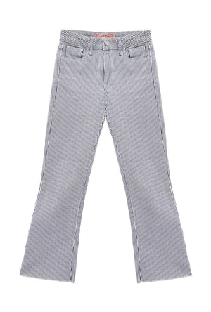Cropped Flares - Railroad Stripe