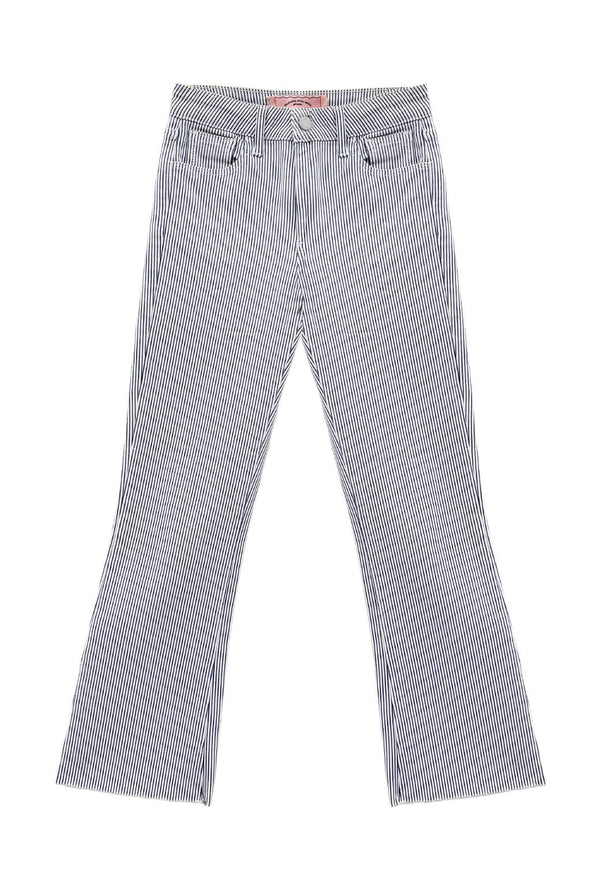 Cropped Flares - Railroad Stripe