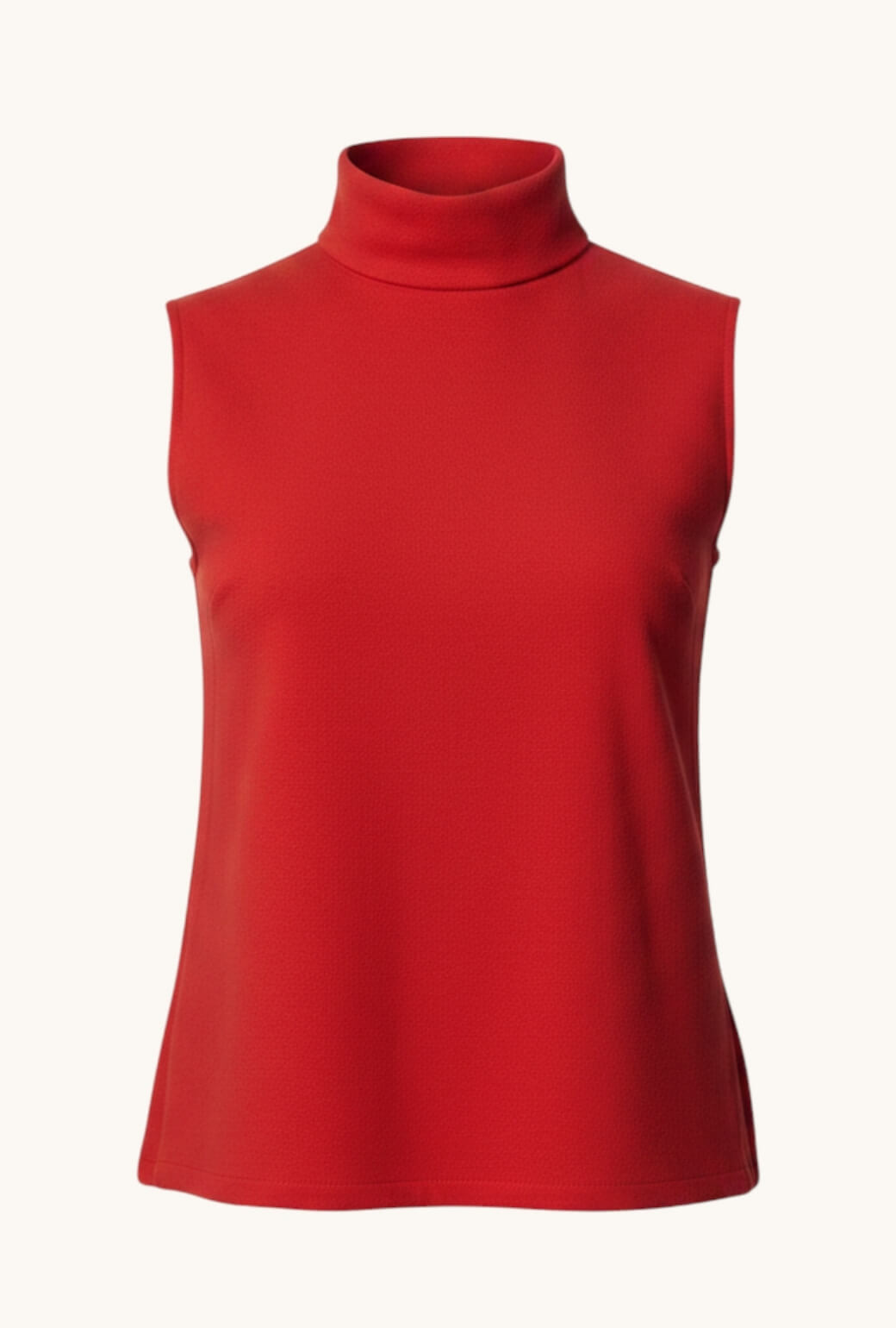 Cropped Sleeveless Mod Top - Tomato Knit