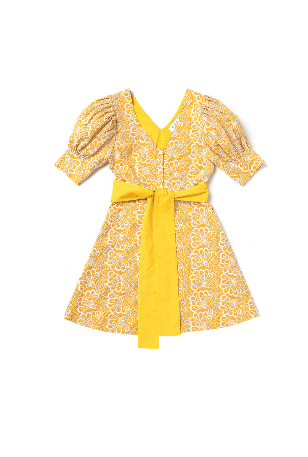 Deep V Day Gown - MINI - Marigold Embroidery
