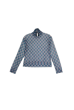 Diane Turtleneck Sheer Plaid