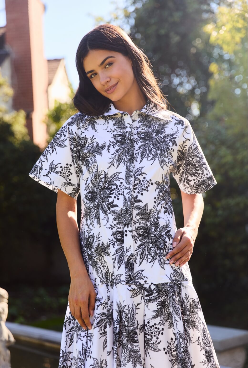 Drop Waist Day Gown - B & W Botanicals