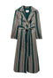 Evening Coat - Green Embroidered Silk