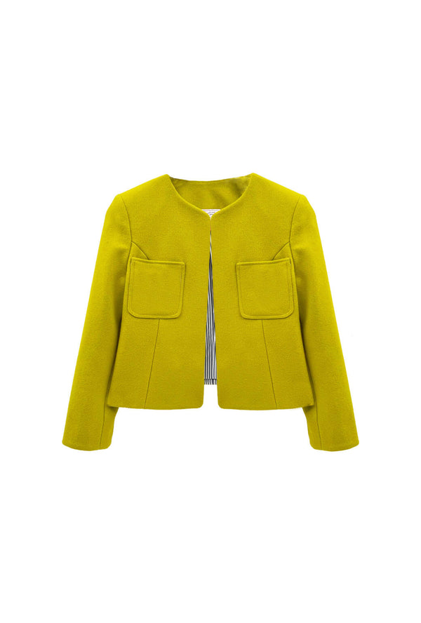 Everyday Blazer - Chartreuse Wool