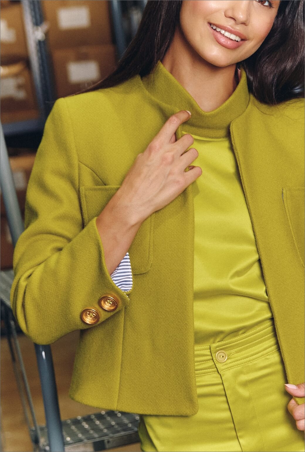 Everyday Blazer - Chartreuse Wool