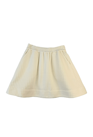 SAMPLE Buru x Megan Stokes Everyday MINI Skirt  - Ivory Knit Tweed