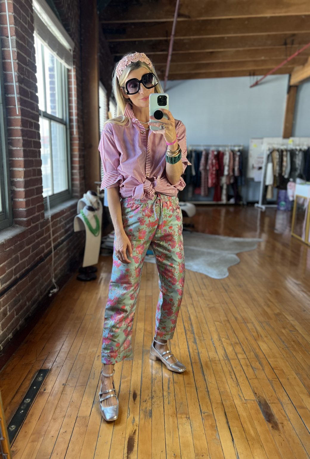 Everyday Pants - Rosy Brocade – BURU