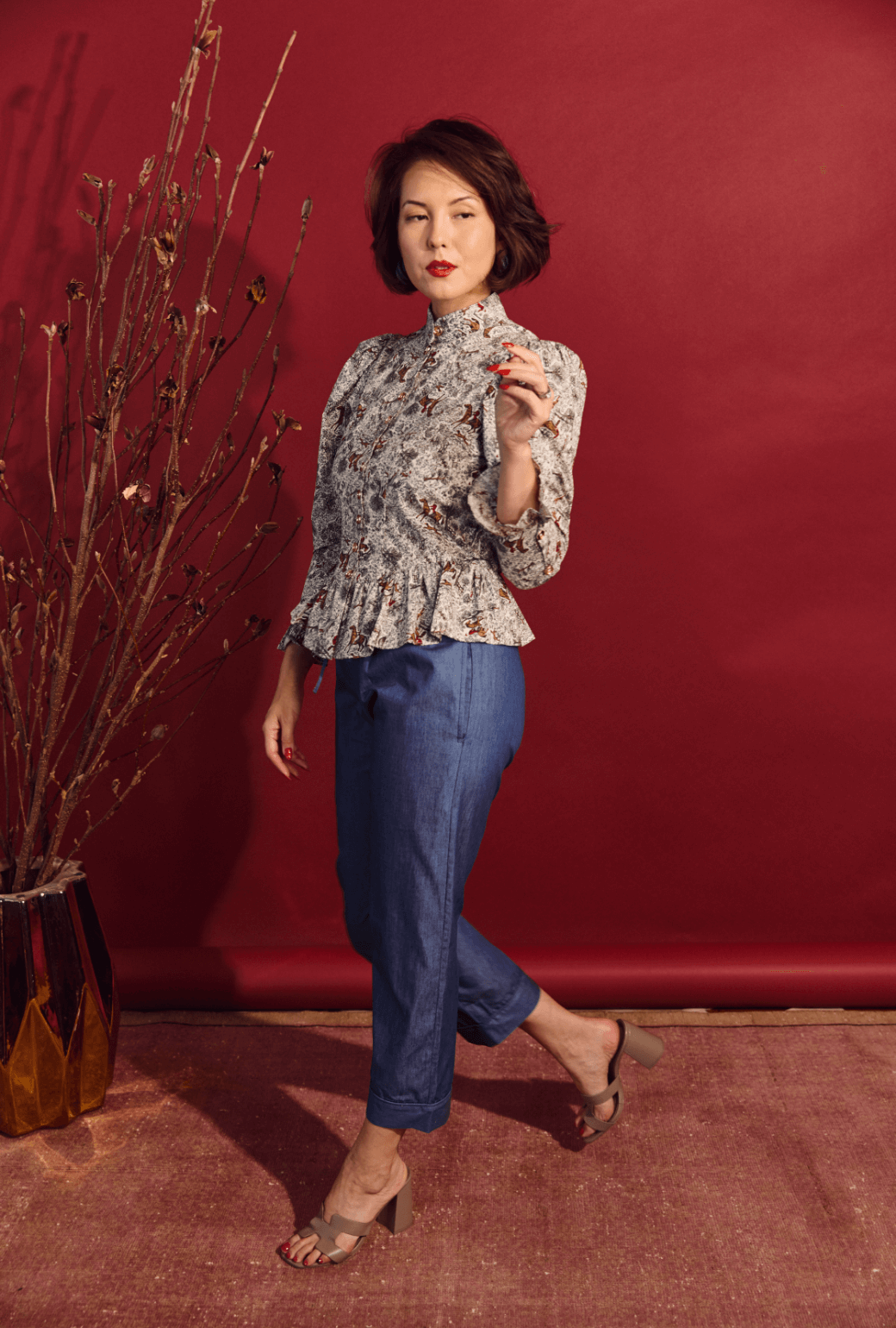 Everyday Pants Dark Chambray BURU