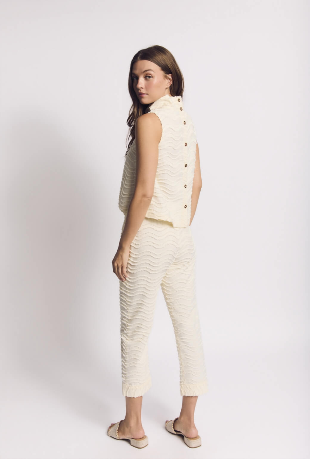 Everyday Pants - Ivory Fringe