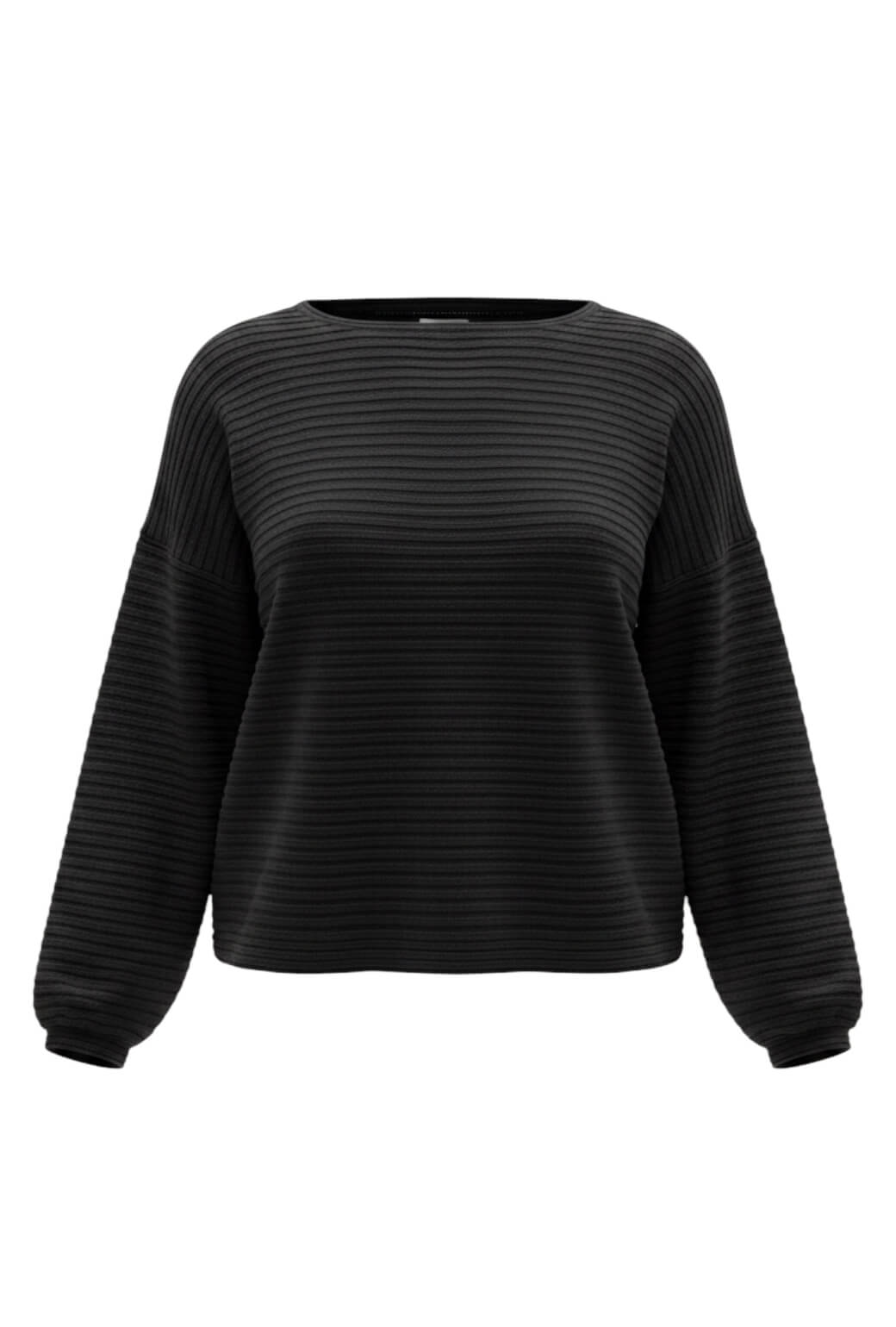 Everyday Pullover - Black Pintuck Knit