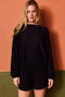 Everyday Pullover - Black Pintuck Knit