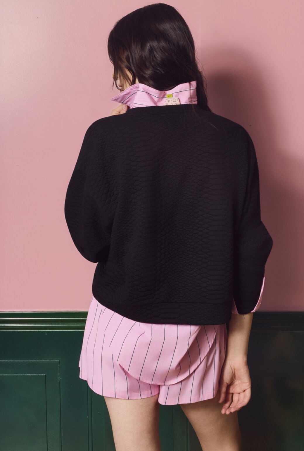 Everyday Pullover - Black Python Knit