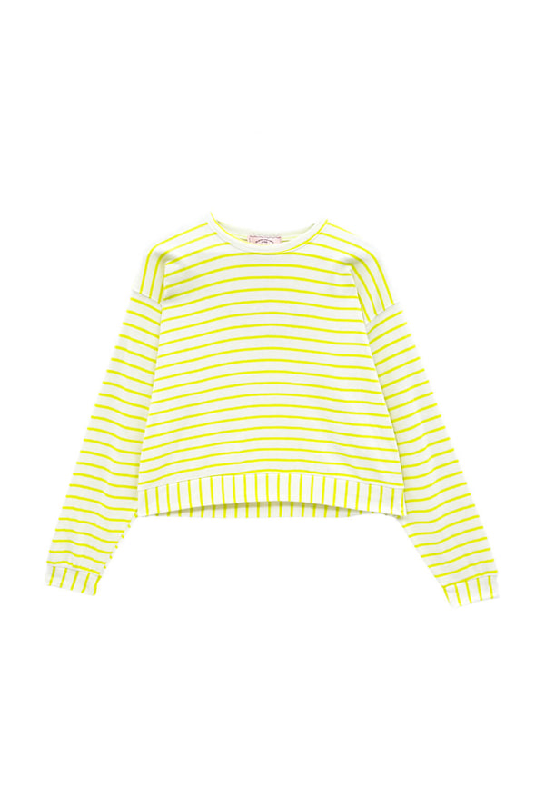 Everyday Pullover - Citron Stripe Knit