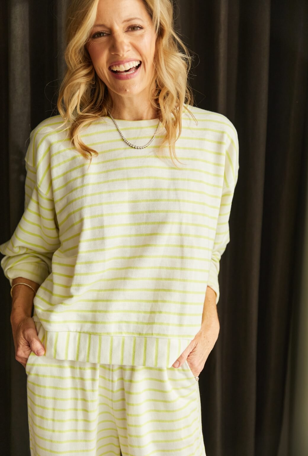 Everyday Pullover - Citron Stripe Knit