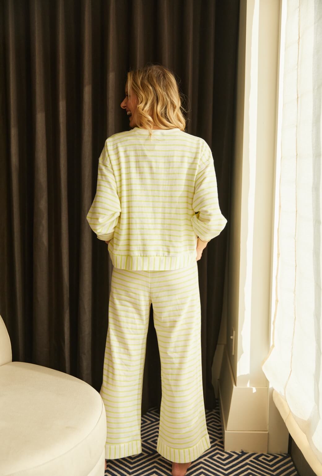 Everyday Pullover - Citron Stripe Knit