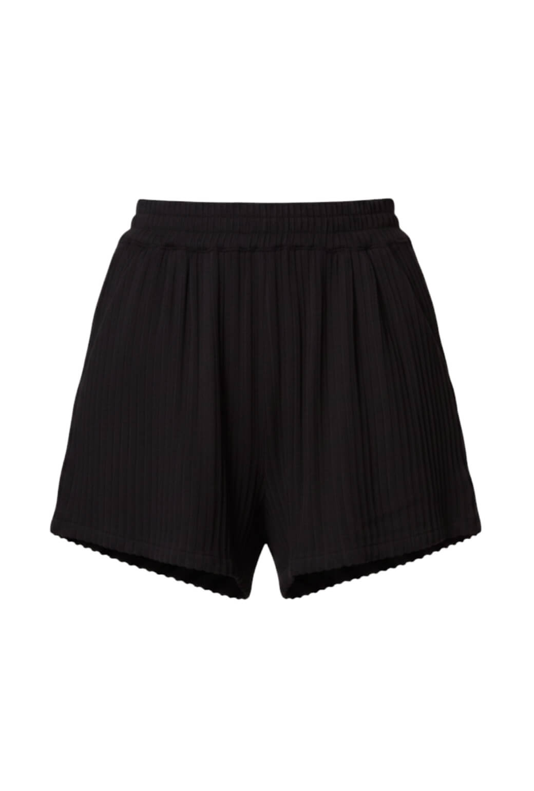 Everyday Shorts - Black Pintuck Knit