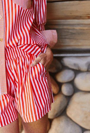 Everyday Shorts Tangerine Stripe