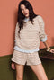 Everyday Shorts - Taupe Stripe Knit