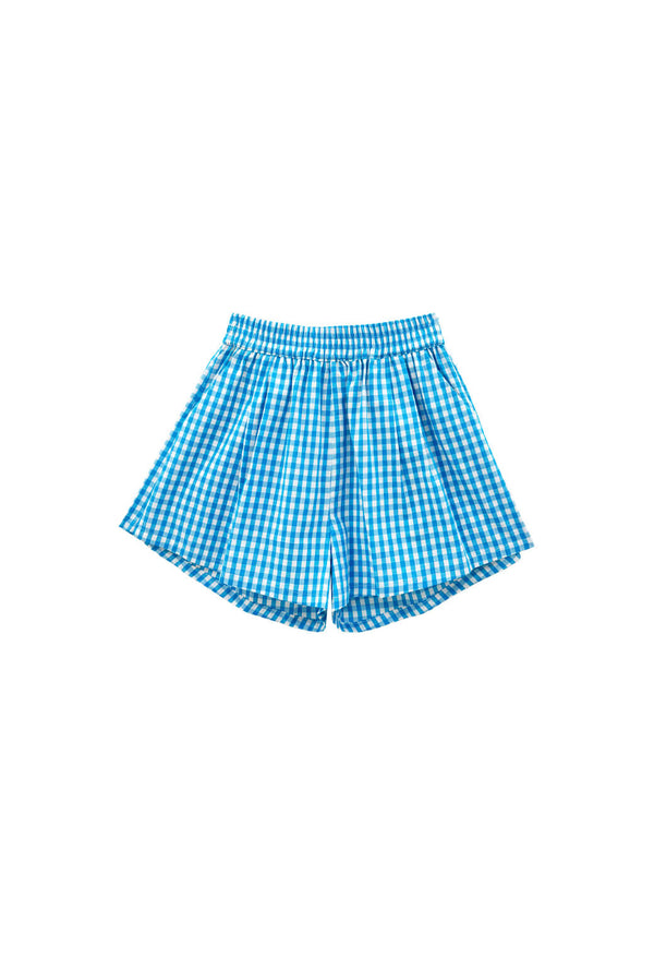 Everyday Shorts - Turquoise Gingham