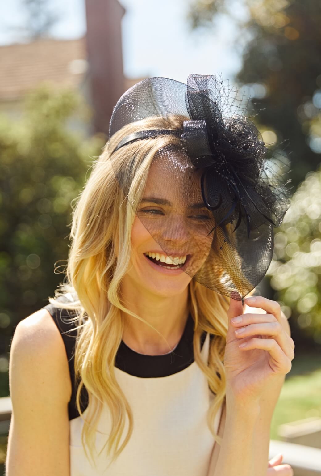 Fascinator - Black with Hat Box