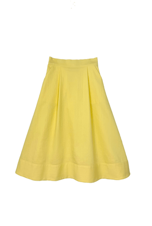 Flat Front Everyday Skirt - Yellow Topaz